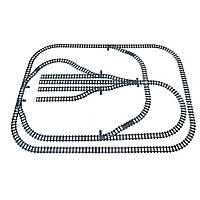 Комплект рейок для керованого поїзда від бренду Kazi 109 шт 44 Серый