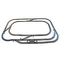 Комплект рейок для керованого поїзда від бренду Kazi 110 шт Train Tracks 02