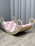 Дитяче ліжечко качалка з матрасиком 2 БОНБОН, дитяча качалка, качалка для дітей, балансир, дитяча гойдалка балансир, качалка, фото 5