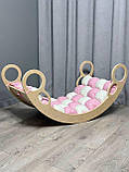 Дитяче ліжечко качалка з матрасиком 2 БОНБОН, дитяча качалка, качалка для дітей, балансир, дитяча гойдалка балансир, качалка, фото 3