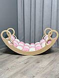Дитяче ліжечко качалка з матрасиком 2 БОНБОН, дитяча качалка, качалка для дітей, балансир, дитяча гойдалка балансир, качалка, фото 4