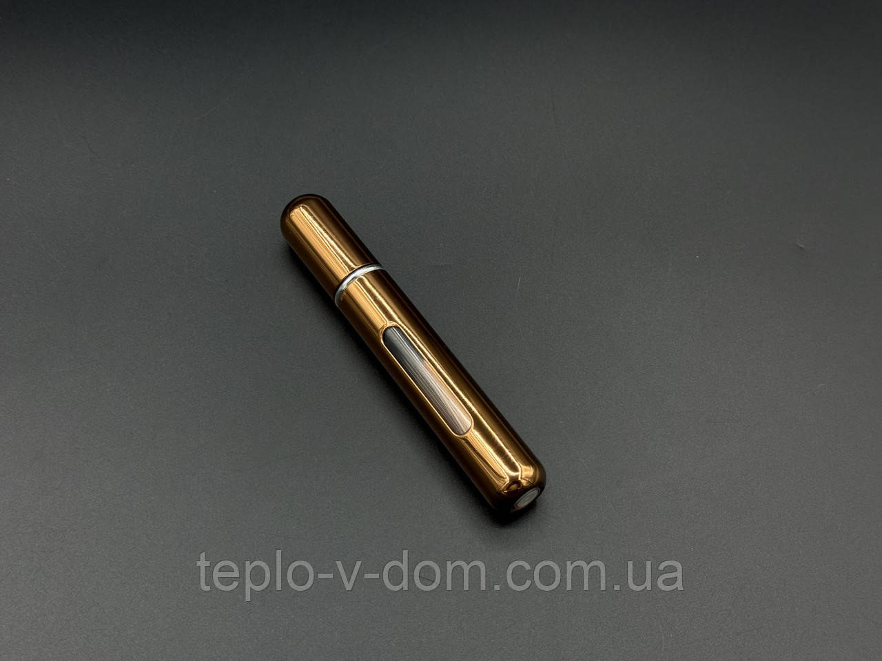 Атомайзер для спрей-духів з отвором для наповнення 109х17мм на 8мл. Золотий колір, глянцевий.