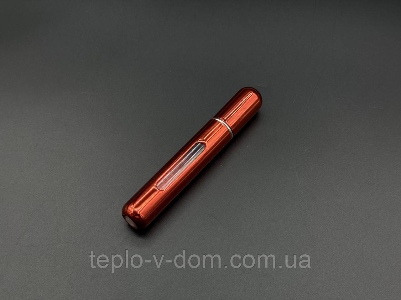 Атомайзер для спрей-духів з отвором для наповнення 109х17мм на 8мл. Червоний колір, глянцевий.