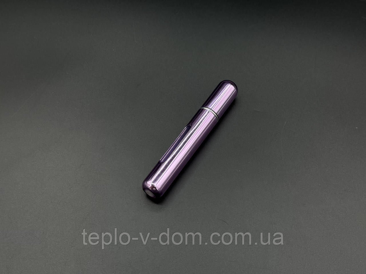Атомайзер для спрей-духів з отвором для наповнення 109х17мм на 8мл. Фіолетовий колір, глянцевий.