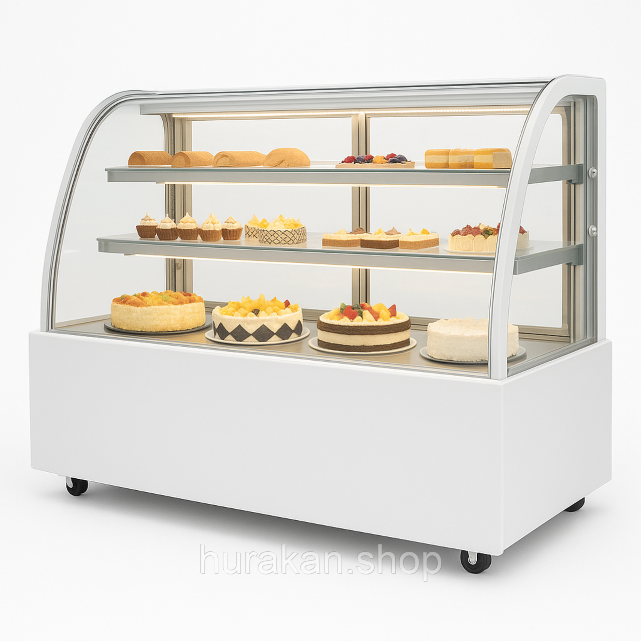 Вітрина холодильна HURAKAN HKN-LPD210 WHITE