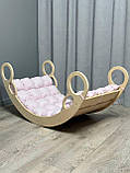 Дитяче ліжечко качалка з матрасиком 8 БОНБОН, дитяча качалка, качалка для дітей, балансир, дитяча гойдалка балансир, качалка, фото 5