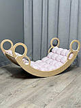 Дитяче ліжечко качалка з матрасиком 8 БОНБОН, дитяча качалка, качалка для дітей, балансир, дитяча гойдалка балансир, качалка, фото 3