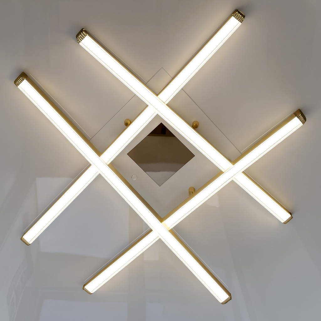 Люстра сучасний стиль Artlight 65W до 16 м² колір Золотистий W183/4GD, фото 1