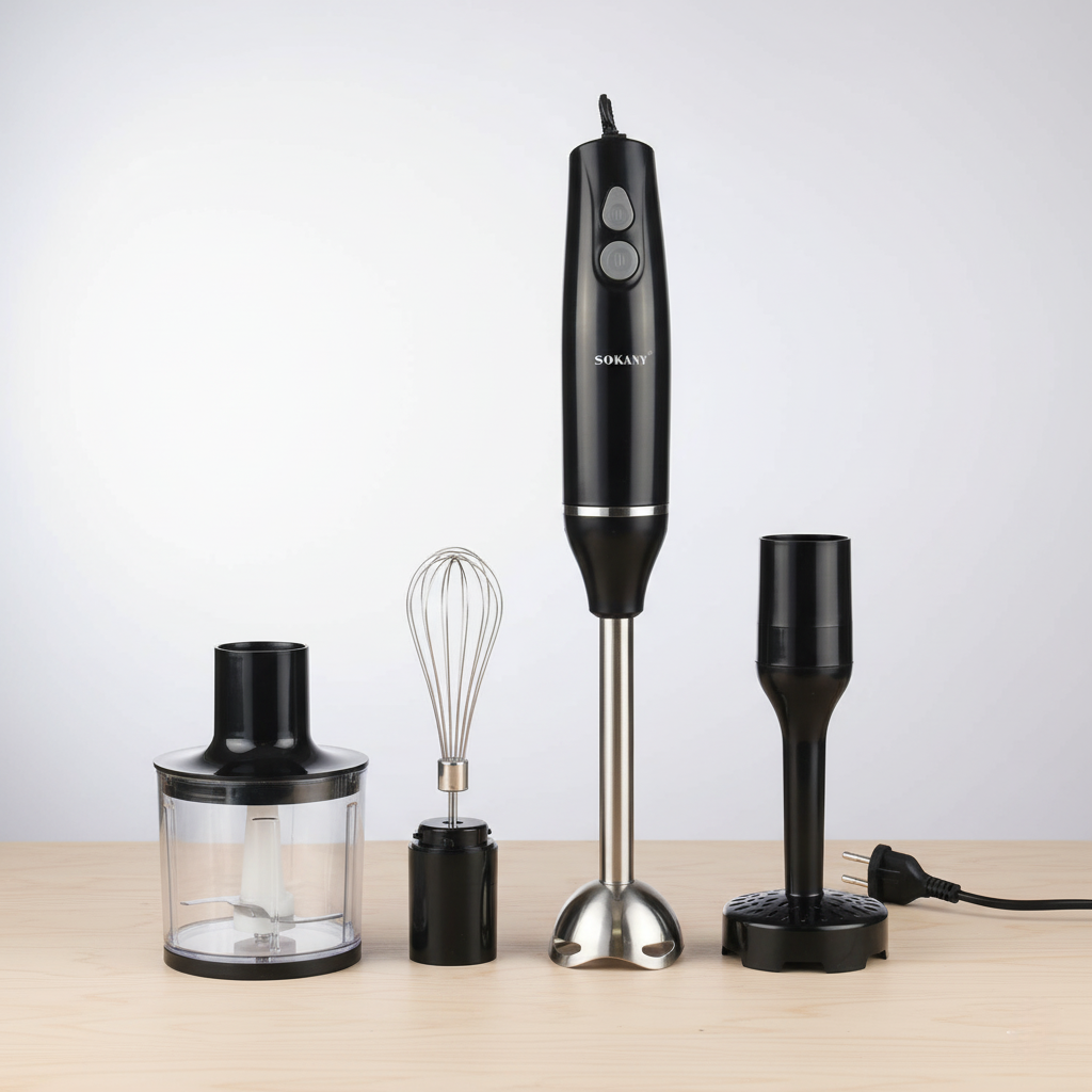 Блендер занурювальний 4-в-1 Sokany SK-DD-1812 — 800 Вт, смузі мейкер, фото 1
