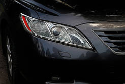 Накладки на фари (2 шт, пласт) для Toyota Camry 2006-2011 рр