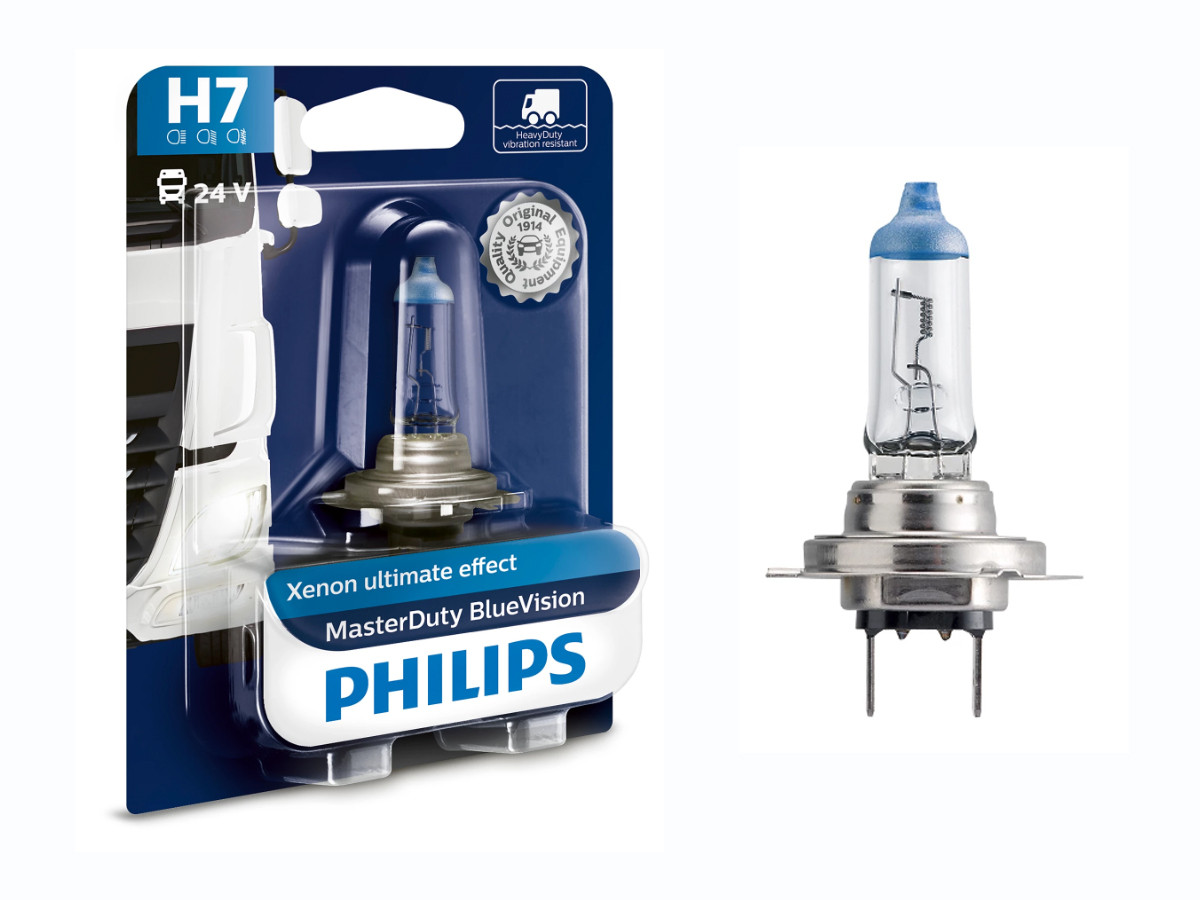 Галогенова лампа PHILIPS 13972MDBVB1 H7 70W 24V PX26d MasterDuty BlueVision, фото 1
