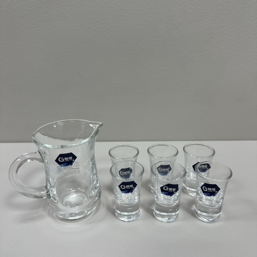 Набір стопок 15 мл 6 шт з кувшином 137 мл 2860 / LXJ400+LXY1510-7, фото 1