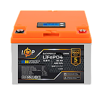 Акумулятор LP LiFePO4 12,8V - 32 Ah (410Wh) (BMS 50А/25A) пластик LCD для ДБЖ