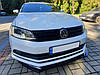 Накладка на передний бампер Lip (2010-2018, чорний глянець) для Volkswagen Jetta рр від VLF комп., фото 8