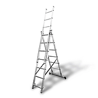 Драбина універсальна 3-секційна алюмінієва Apro 3x7 щаблів (552001)