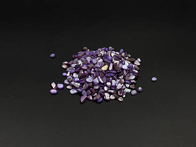 Дрібний, подрібнений камінь полірований для декору картин, сувенірів, клумб та інтер'єрів, колір бузок