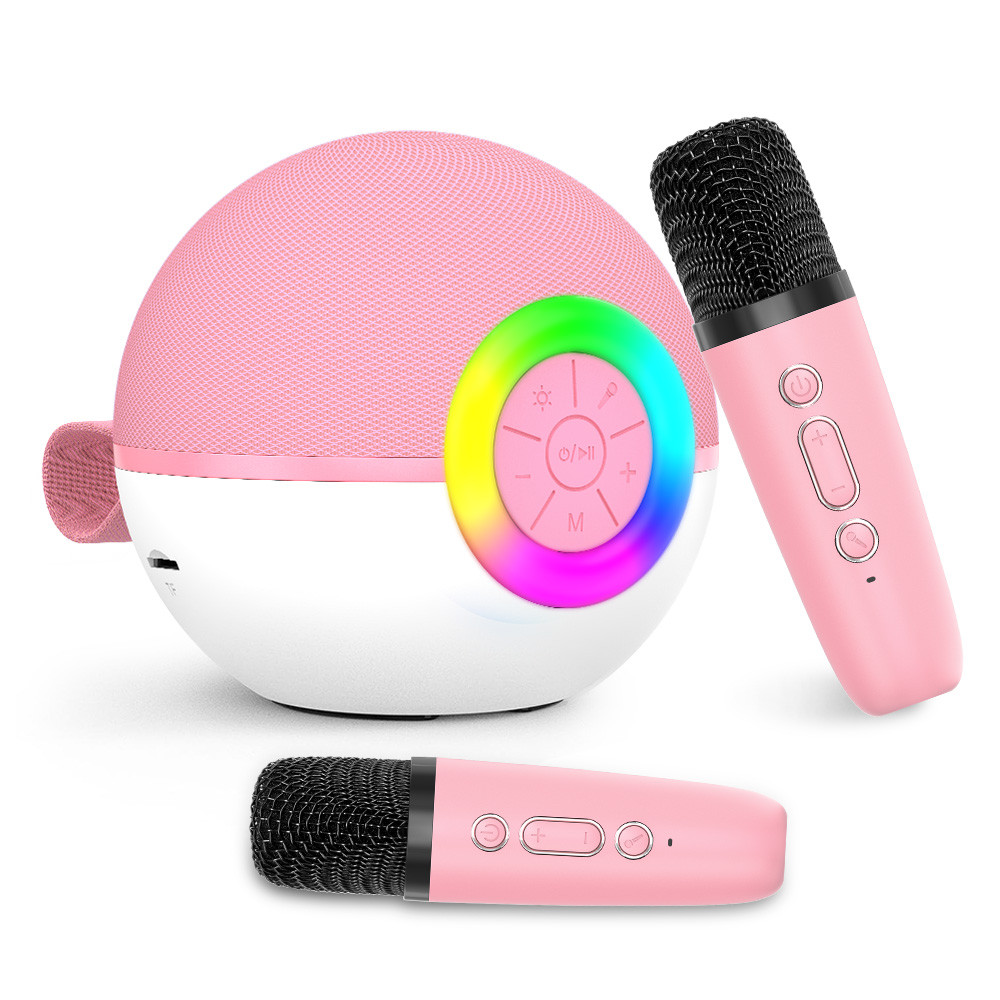 Портативна Бездротова Караоке Система з Двома Мікрофонами та RGB Підсвічуванням KTV T97 - Компактна Bluetooth Колонка Для Дому, фото 1