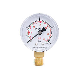 Манометр SD Plus 50 мм 1/4", нижнє підключення SD1704B