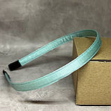 Обідок для волосся (металевий), ширина 1,2 см колір-бірюзовий, арт 03866, 1 шт, Бірюзовий, фото 2