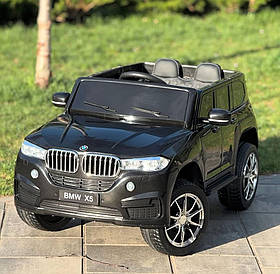 Дитячий електромобіль на акумуляторі BMW X5 M 6139 з пультом радіокерування для дітей 3-8 років Чорний