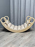 Дитяче ліжечко качалка з матрасиком 9 БОНБОН, дитяча качалка, качалка для дітей, балансир, дитяча гойдалка балансир, качалка, фото 4