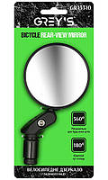 Зеркало велосипедное в руль Grey's GR13310 с регулировкой, круглое