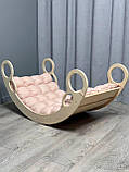 Дитяче ліжечко качалка з матрасиком 13 БОНБОН, дитяча качалка, качалка для дітей, балансир, дитяча гойдалка балансир, качалка, фото 5