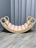 Дитяче ліжечко качалка з матрасиком 13 БОНБОН, дитяча качалка, качалка для дітей, балансир, дитяча гойдалка балансир, качалка, фото 4