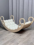 Дитяче ліжечко качалка з матрасиком 16 БОНБОН, дитяча качалка, качалка для дітей, балансир, дитяча гойдалка балансир, качалка, фото 5