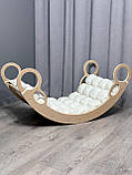 Дитяче ліжечко качалка з матрасиком 16 БОНБОН, дитяча качалка, качалка для дітей, балансир, дитяча гойдалка балансир, качалка, фото 3