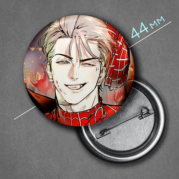 "Люк (Проєкт Ботанік / Nerd Project)" значок круглий на булавці Ø44 мм