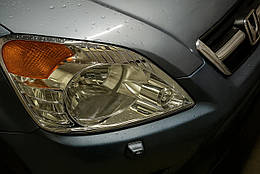 Накладки на фари для Honda CRV (2001-2003) Carmos ABS-пластик (2 шт.)