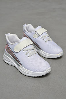 Кросівки дитячі текстильні білого кольору 206149M