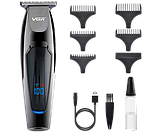 Машинка для стрижки волосся, вусів та бороди з USB зарядкою VGR V-070 чорна 10W (24323-V-070_330), фото 4