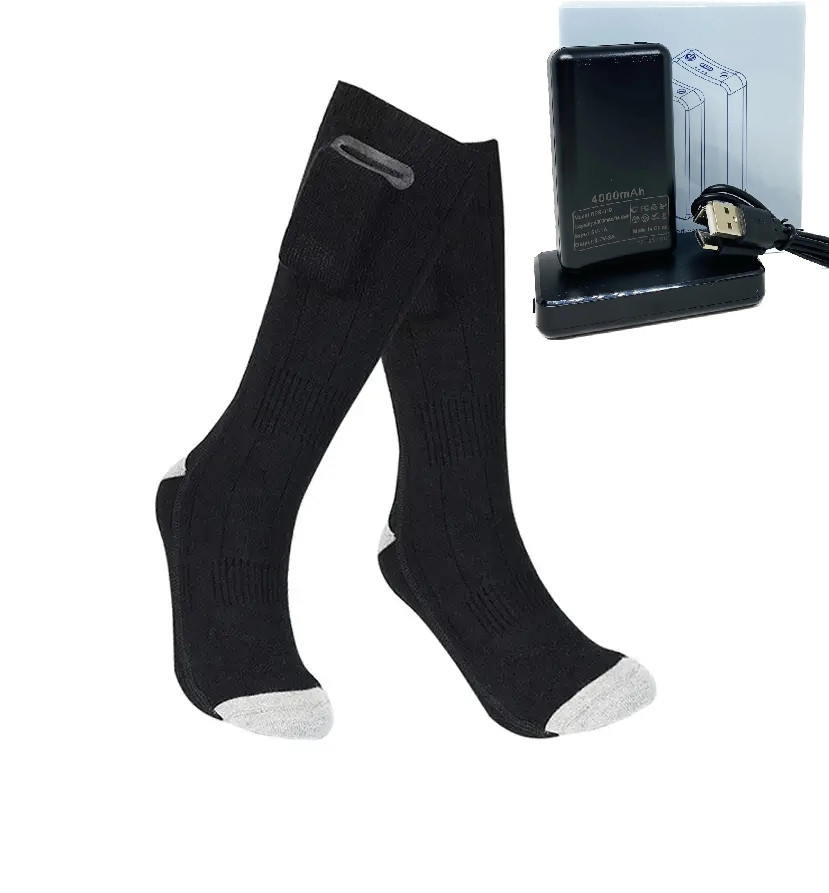 Шкарпетки з підігрівом ZBHSWZ01 з блоком 4000mAh 38-44р. (Чорний)
