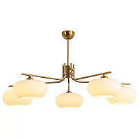 Люстра світлодіодна стельова 6007 (Золотистий) 5 плафонів