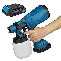 Акумуляторний фарбопульт 800мл, 60DIN, 550 мл/хв, АКБ 24V / Пульверизатор для фарби зі змінними форсунками