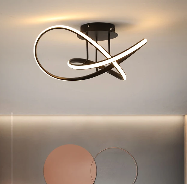 Люстра світлодіодна стельова PJ866 (Чорний) 60см