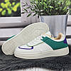 Кросівки жіночі Swin білі із зеленим еко-шкіра 8149, фото 6