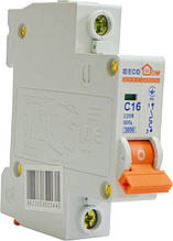 Автоматичний вимикач ECO MB 1p C 16A ECOHOME