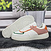 Кросівки жіночі Swin білі із пудровим еко-шкіра 8149, фото 6