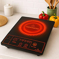 Інфрачервона плита 2000Вт, 1 конфорка, СВ-1322 / Електрична плита одноконфоркова / Електроплита настільна