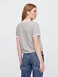 Жіноча укорочена футболка GAP з принтом 1159844309 (Сірий XL), фото 2