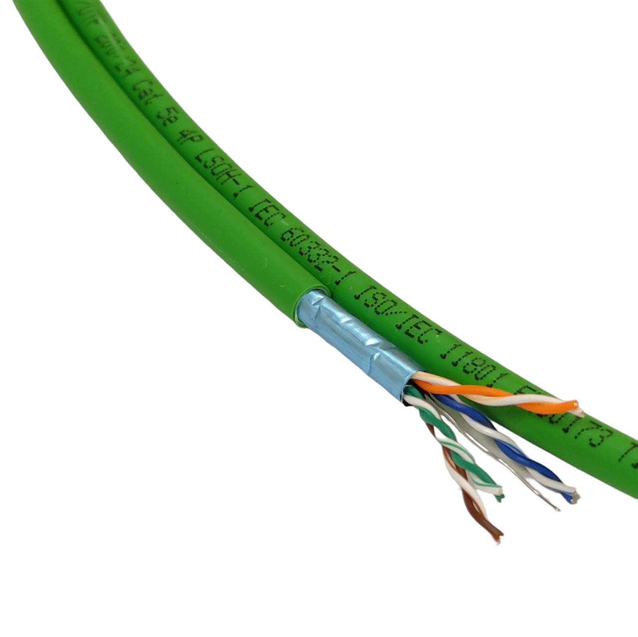 Кабель F/UTP, кат. 5E, AWG 24, LSZH, Eca, зелений, 500м, Corning