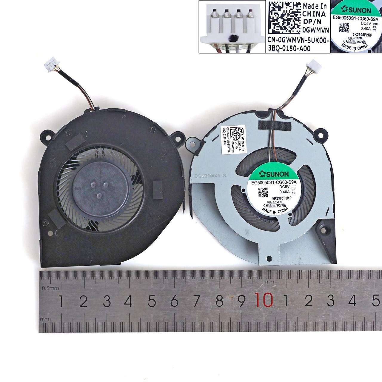 Вентилятор для Dell Latitude 5400 5410 P98G DIS, (0T9T4M, 0GWMVN, EG50050S1-CE90-S9A/ -CG60-S9A, Original), фото 1