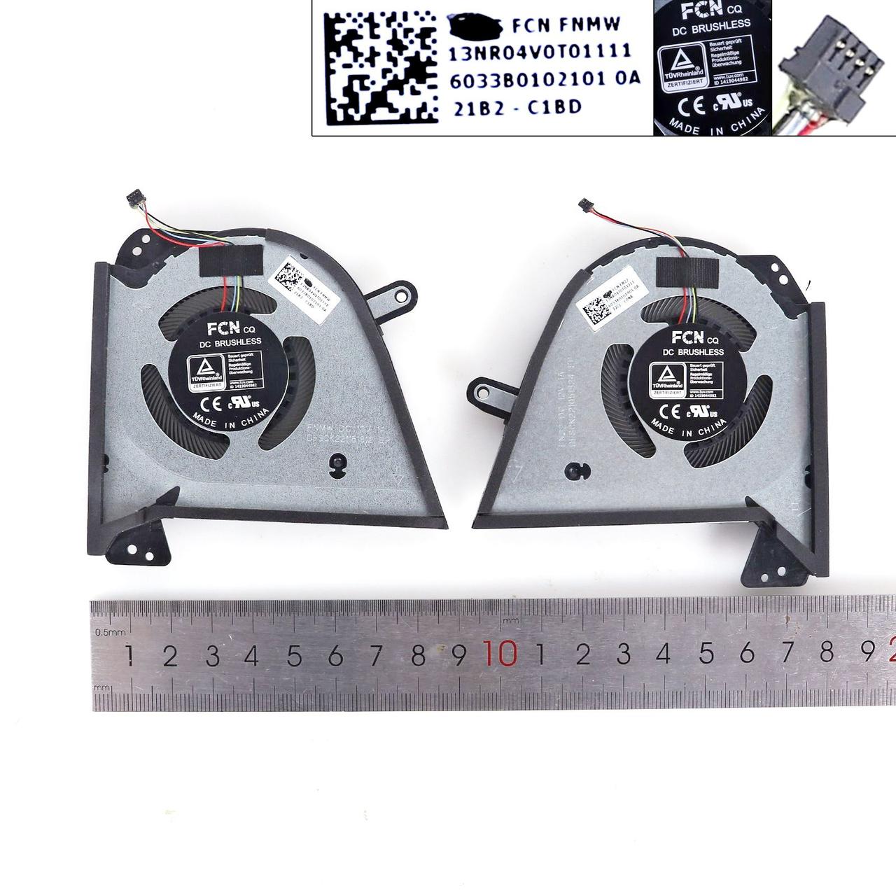 Вентилятори 12V CPU+GPU для Asus ROG GA503Q GU603H, (13NR04J0T04211, 13NR04V0T01111, FN22/FNMW, Original), фото 1