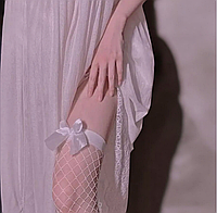 ЧУЛКИ сеткою с бантиком, интимное белье, белые