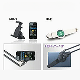 Металевий телескопічний настільний тримач IP-9 для планшета і телефону 7–10", фото 2