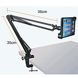 Металевий телескопічний настільний тримач IP-9 для планшета і телефону 7–10", фото 6