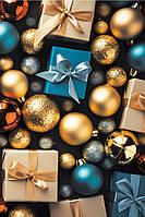 Пакет для подарунка гігант вертикальний "Яскраві іграшки" 30х47 см